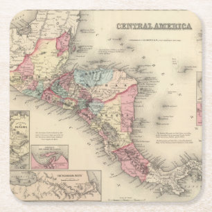 Dessous-de-verre Carré En Papier L'Amérique Centrale 5