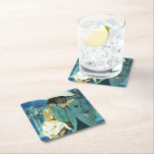 Dessous-de-verre Carré En Papier L'amour arrive à Miss Lucas (En situation)