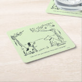 Dessous-de-verre Carré En Papier L'amour du chien (Incliné)