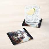 Dessous-de-verre Carré En Papier L'amour n'est pas un mur, c'est un pont (En situation)