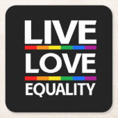 Dessous-de-verre Carré En Papier L'amour pour tous (Devant)