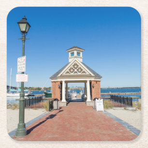 Dessous-de-verre Carré En Papier Landing Riverwalk à Yorktown Virginia