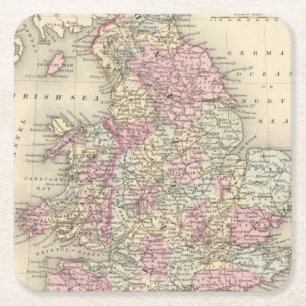 Dessous-de-verre Carré En Papier L'Angleterre, Pays de Galles 5
