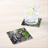 Dessous-de-verre Carré En Papier L'Annonciation, El Greco (En situation)