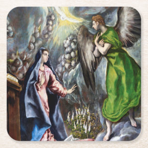 Dessous-de-verre Carré En Papier L'Annonciation, El Greco