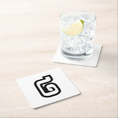 Dessous-de-verre Carré En Papier Lao / Laos Numéro Deux / 2 / ໒ (Chant) Laotien (En situation)