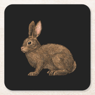 Dessous-de-verre Carré En Papier Lapin 2
