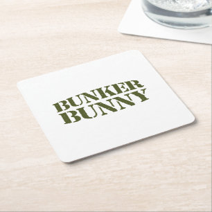 DESSOUS-DE-VERRE CARRÉ EN PAPIER LAPIN DE BUNKER