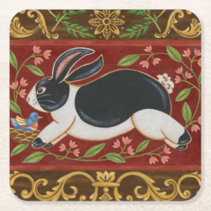 Dessous-de-verre Carré En Papier Lapin folklorique