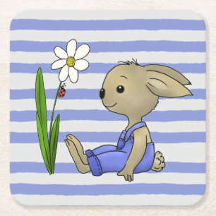 Dessous-de-verre Carré En Papier Lapins 