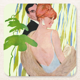 Dessous-de-verre Carré En Papier L'argent dans son esprit