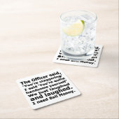 Dessous-de-verre Carré En Papier L'argent de la caution (En situation)