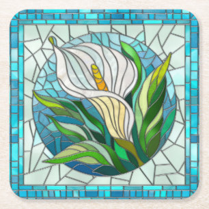Dessous-de-verre Carré En Papier L'art mosaïque de Calla Lily