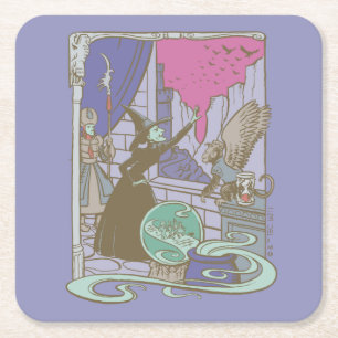 Dessous-de-verre Carré En Papier L'Assistant D'Oz™   Storybook Wicked Witch™
