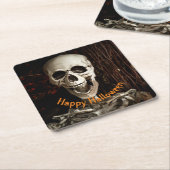 Dessous-de-verre Carré En Papier Laughton Skeleton Halloween Papier (Incliné)