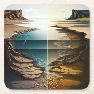 Dessous-de-verre Carré En Papier Layers