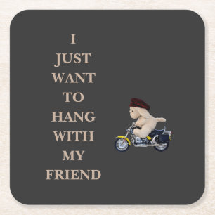 Dessous-de-verre Carré En Papier Le Biker       -   