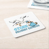 Dessous-de-verre Carré En Papier Le Cavalier est express (Incliné)