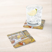 Dessous-de-verre Carré En Papier Le Cirque, Seurat (En situation)