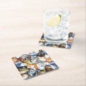 Dessous-de-verre Carré En Papier Le Clowder de CATS (En situation)