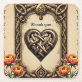 Dessous-de-verre Carré En Papier Le coeur des dieux anciens : (Devant)