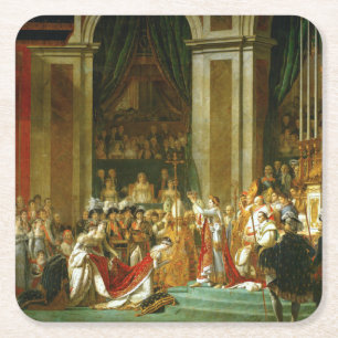 Dessous-de-verre Carré En Papier Le couronnement de Napoléon, Jacques-Louis David