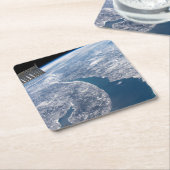 Dessous-de-verre Carré En Papier Le Cratère Manicouagan Et Le Saint-Laurent (Incliné)