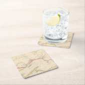 Dessous-de-verre Carré En Papier Le lac Supérieur (En situation)