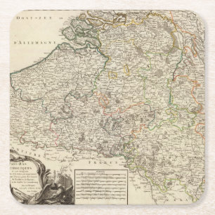 Dessous-de-verre Carré En Papier Le Luxembourg, Belgique