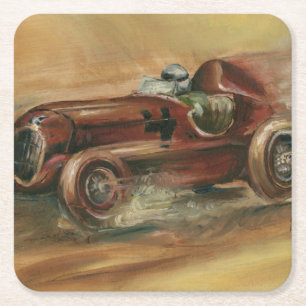 Dessous-de-verre Carré En Papier Le Mans Racecar par le harpiste d'Ethan