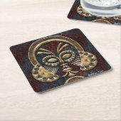 Dessous-de-verre Carré En Papier Le masque (Incliné)