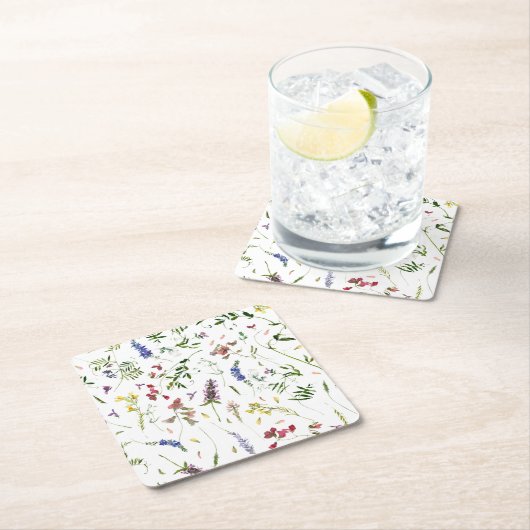 Dessous-de-verre Carré En Papier Le Meadow Fleur sauvage scandinave (En situation)