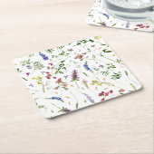 Dessous-de-verre Carré En Papier Le Meadow Fleur sauvage scandinave (Incliné)