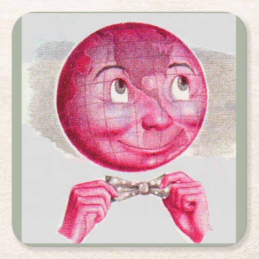 Dessous-de-verre Carré En Papier Le monde dans son esprit (Devant)