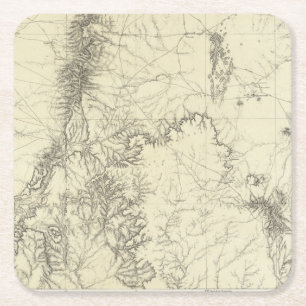 Dessous-de-verre Carré En Papier Le Nouveau Mexique central 2 2