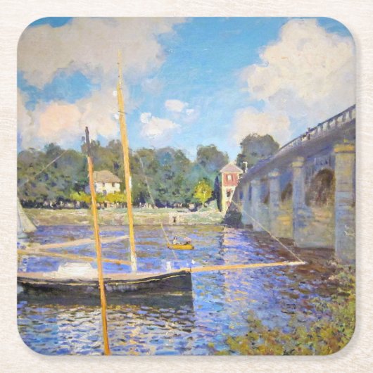 Dessous-de-verre Carré En Papier Le pont d'Argenteuil, Monet (Devant)
