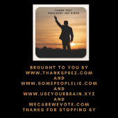 Dessous-de-verre Carré En Papier Le président Merci Joe Biden