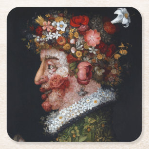 Dessous-de-verre Carré En Papier Le Printemps, Arcimboldo