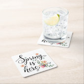 Dessous-de-verre Carré En Papier le printemps est là (En situation)