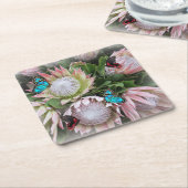 Dessous-de-verre Carré En Papier Le roi Protea (Incliné)