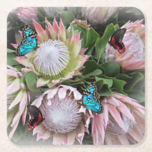 Dessous-de-verre Carré En Papier Le roi Protea