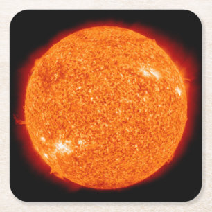 Dessous-de-verre Carré En Papier Le soleil bouillant