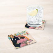 Dessous-de-verre Carré En Papier Le Stategy de l'amour (En situation)