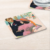 Dessous-de-verre Carré En Papier Le Stategy de l'amour (Incliné)