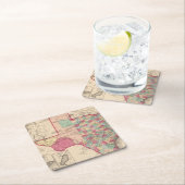 Dessous-de-verre Carré En Papier Le Texas 10 (En situation)