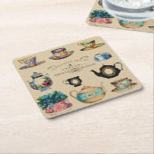 Dessous-de-verre Carré En Papier Le Thé Rend Tout Mieux (Incliné)