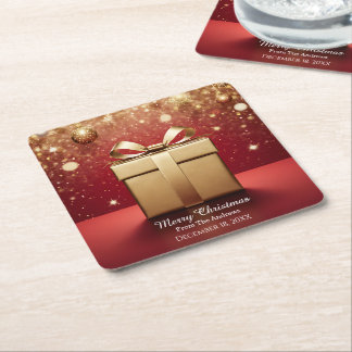 Dessous-de-verre Carré En Papier Le véritable cadeau de Noël en or