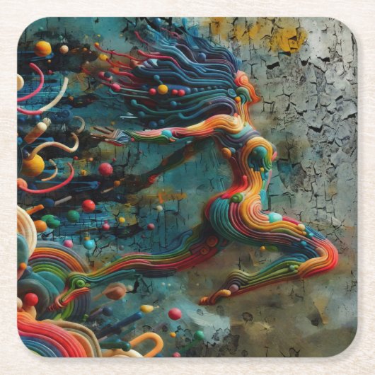 Dessous-de-verre Carré En Papier Leap (Devant)