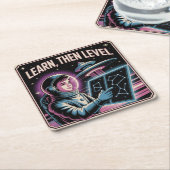 Dessous-de-verre Carré En Papier Learn, Then Level (Incliné)