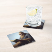 Dessous-de-verre Carré En Papier Lecture Bigfoot (En situation)